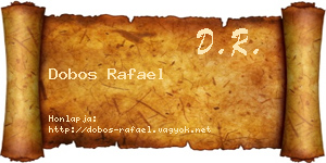 Dobos Rafael névjegykártya